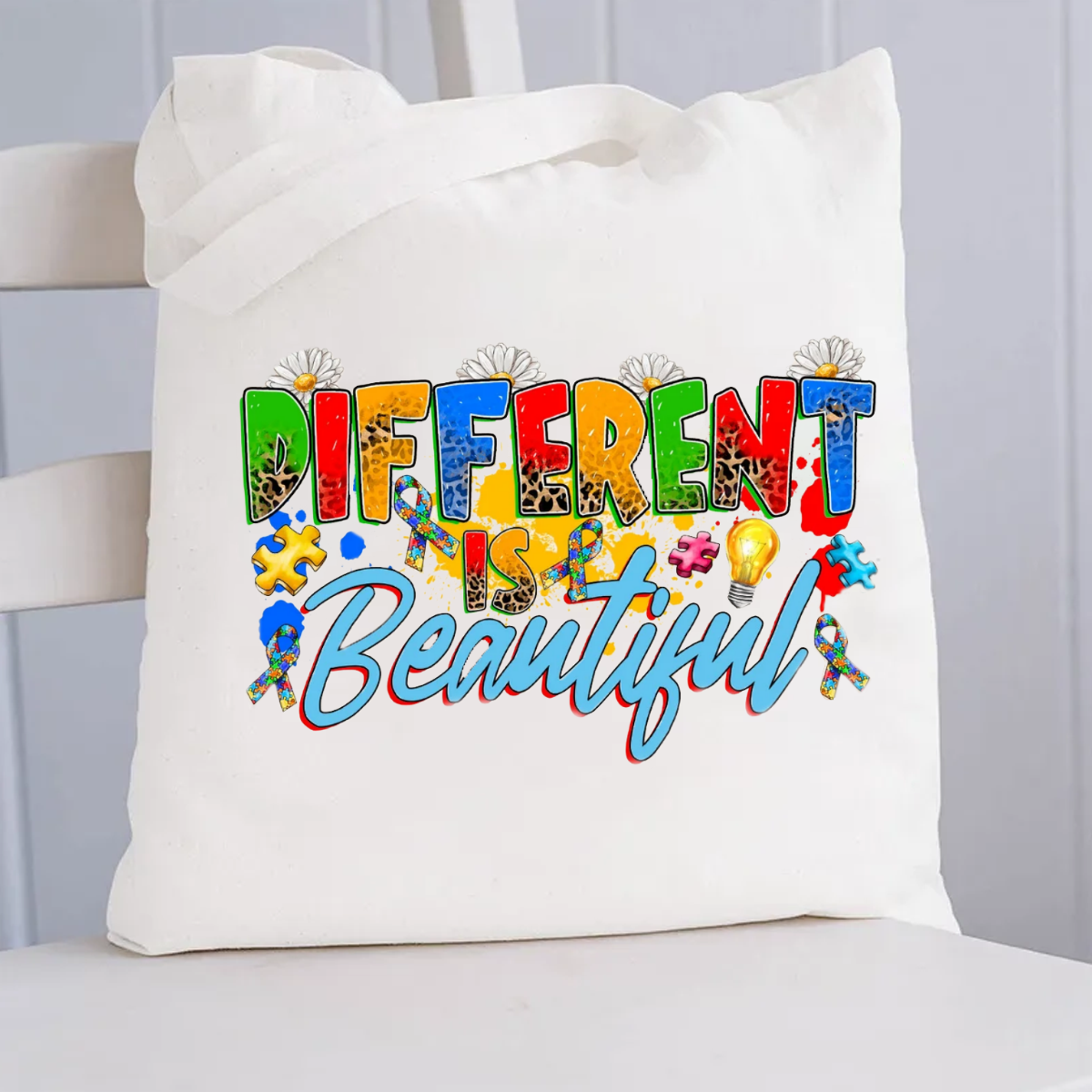 Different Is Beautiful Canvas Tote Bag