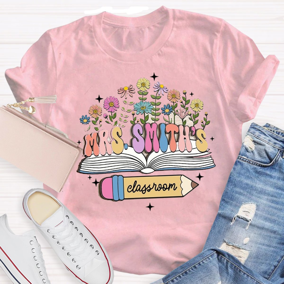 Personalized Name Teacher Shirt