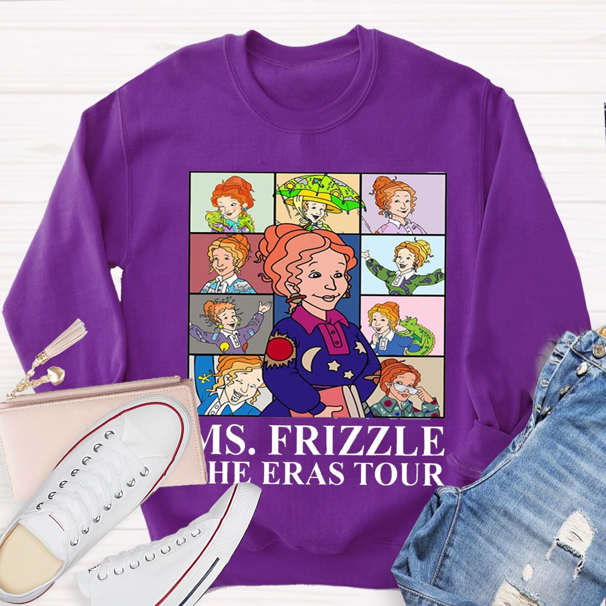 Personalized Name The Eras Tour Teacher Sweatshirt