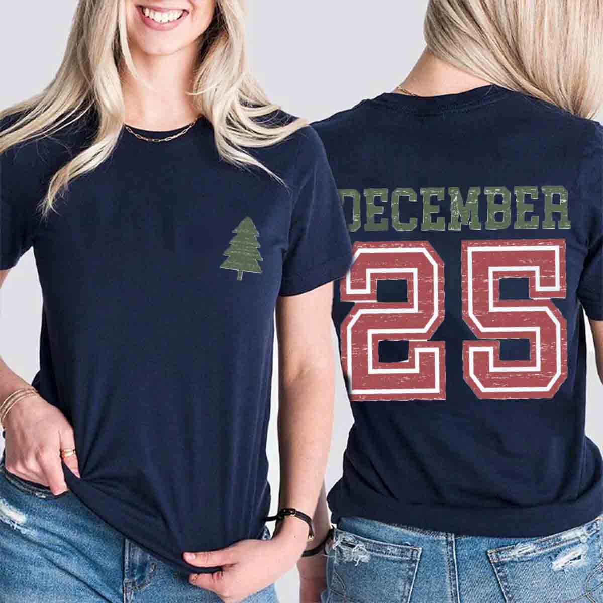 Christmas December Double Printed T-shirt