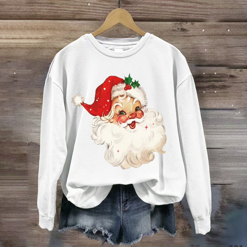 Red Vintage Santa Sweatshirt