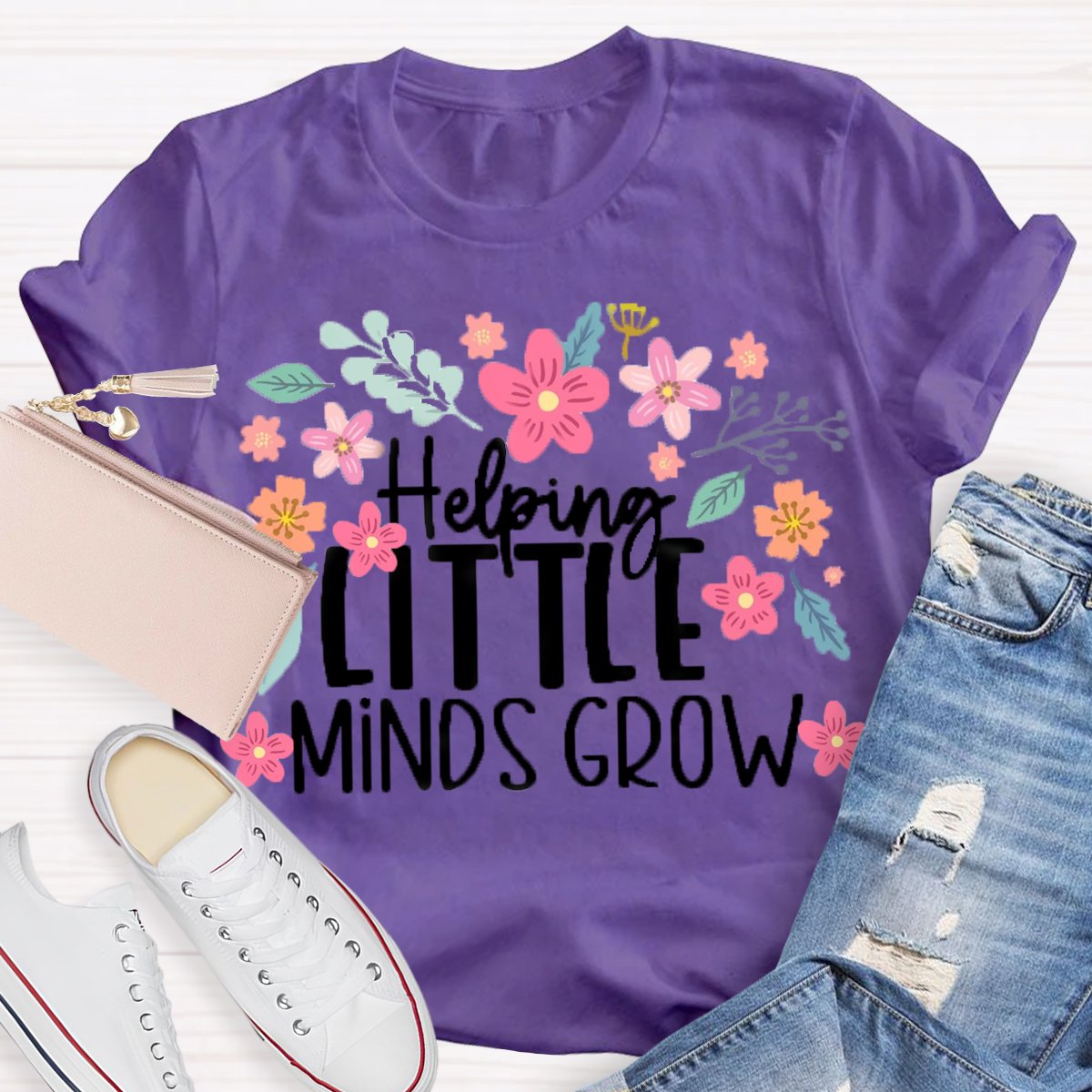 Helping Little Minds Grow Floral Shirt