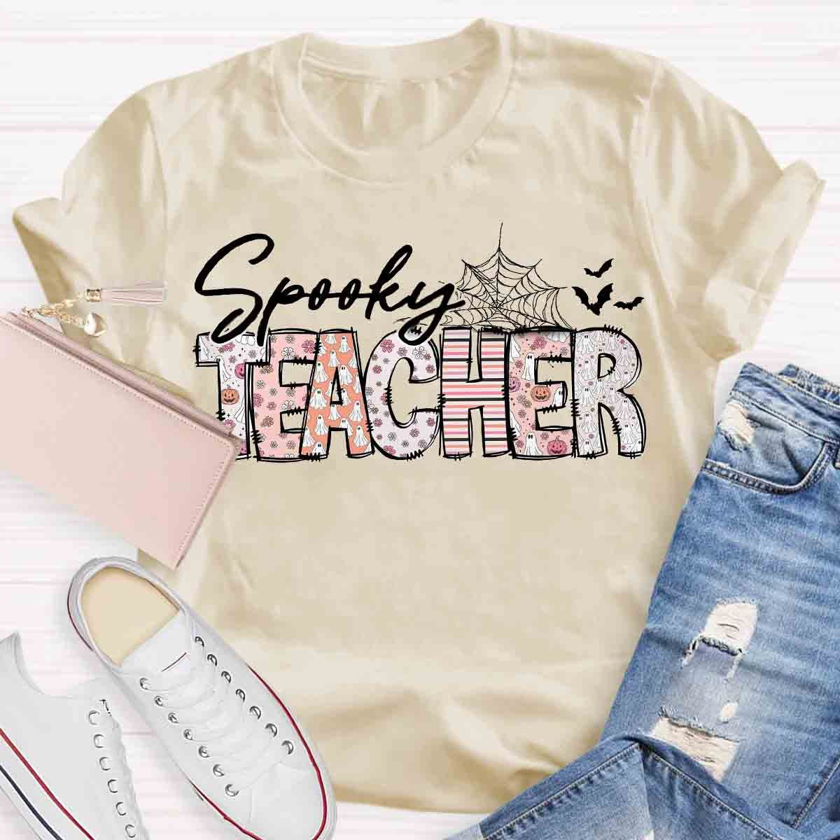 Spooky Teacher Cute Ghost Shirt