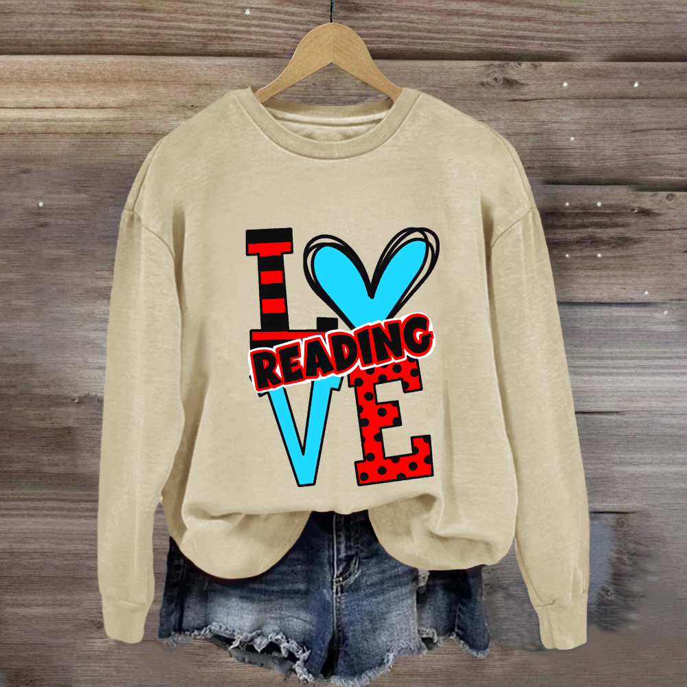 Love Reading Children's Books Teacher Sweatshirt