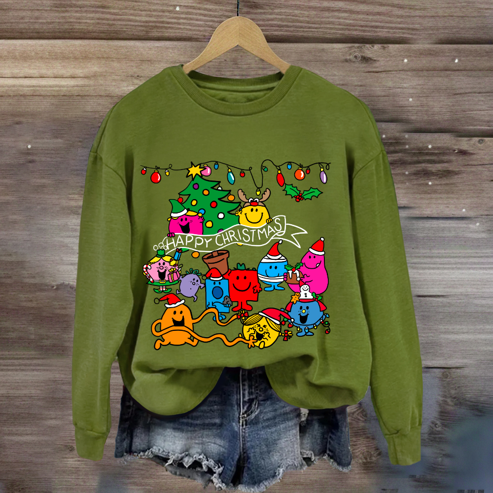 Little Miss Characters Happy Christmas Sweatshirt