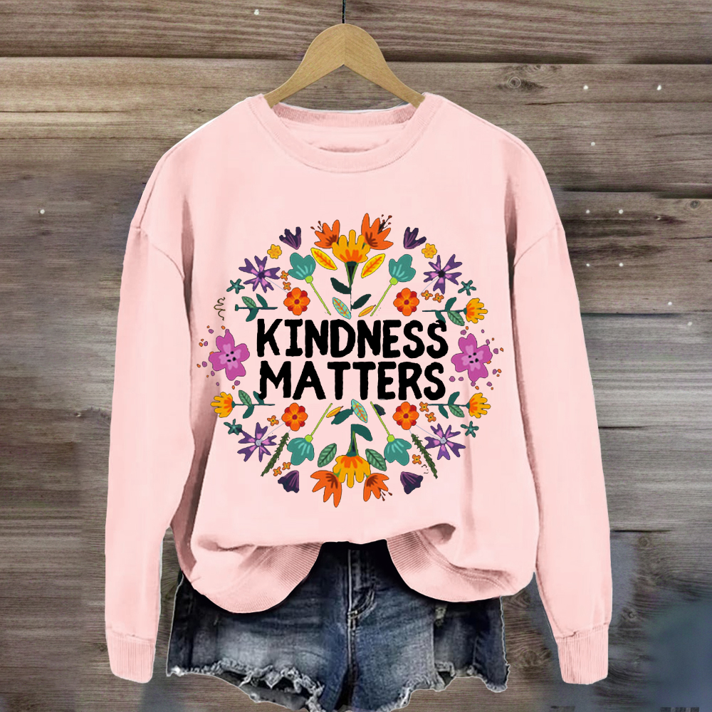 Be Kind Boho Floral Kindness Matters Sweatshirt