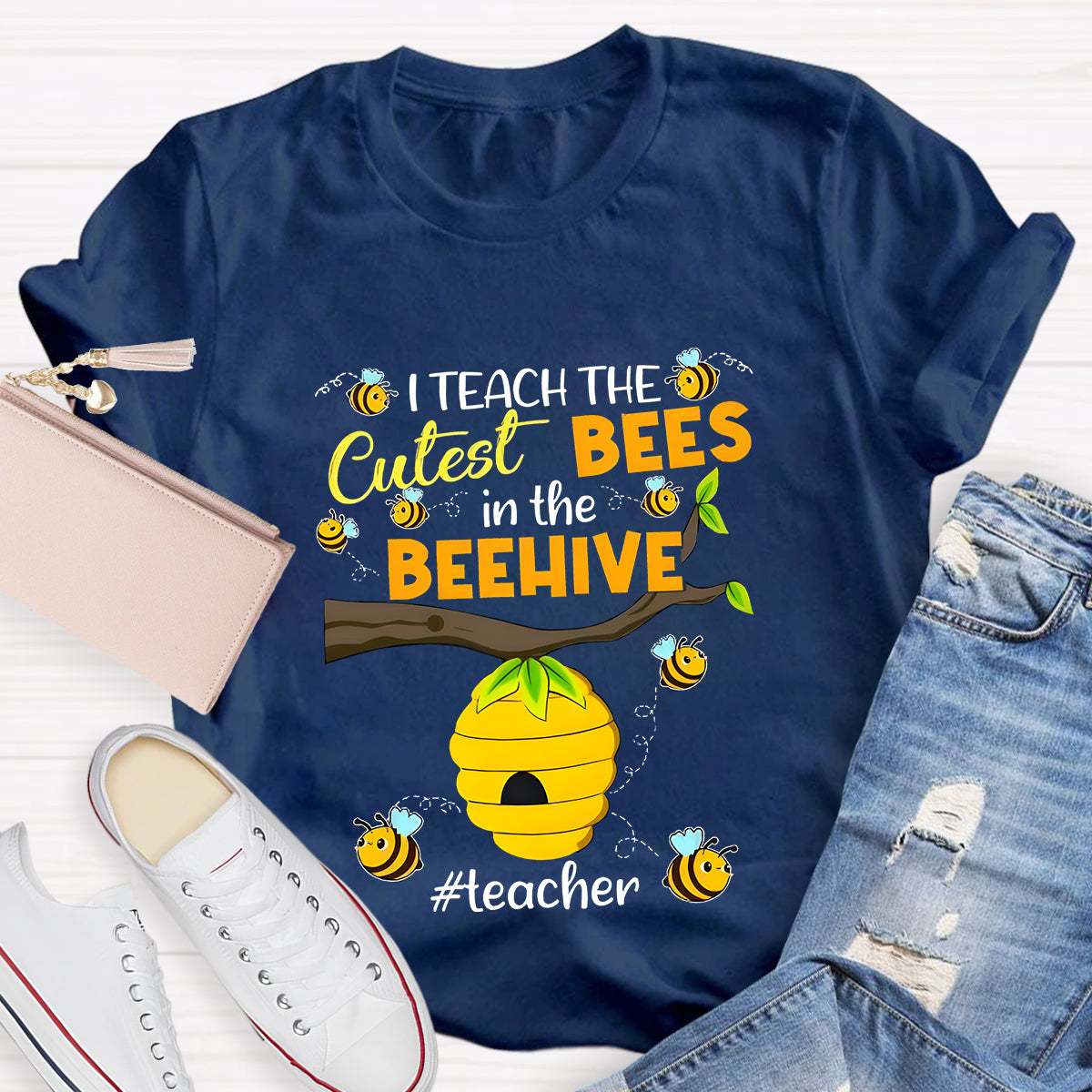 Teach The Cutest Bees Teacher T-Shirt
