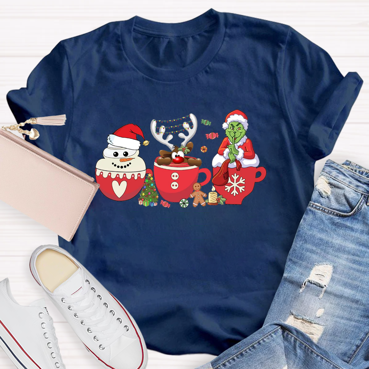 Retro Grinch Christmas Coffee T-Shirt