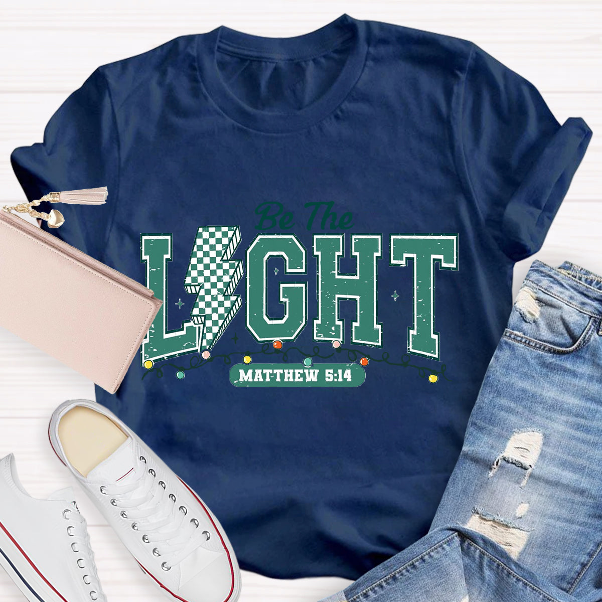 Be The Light Plaid T-Shirt