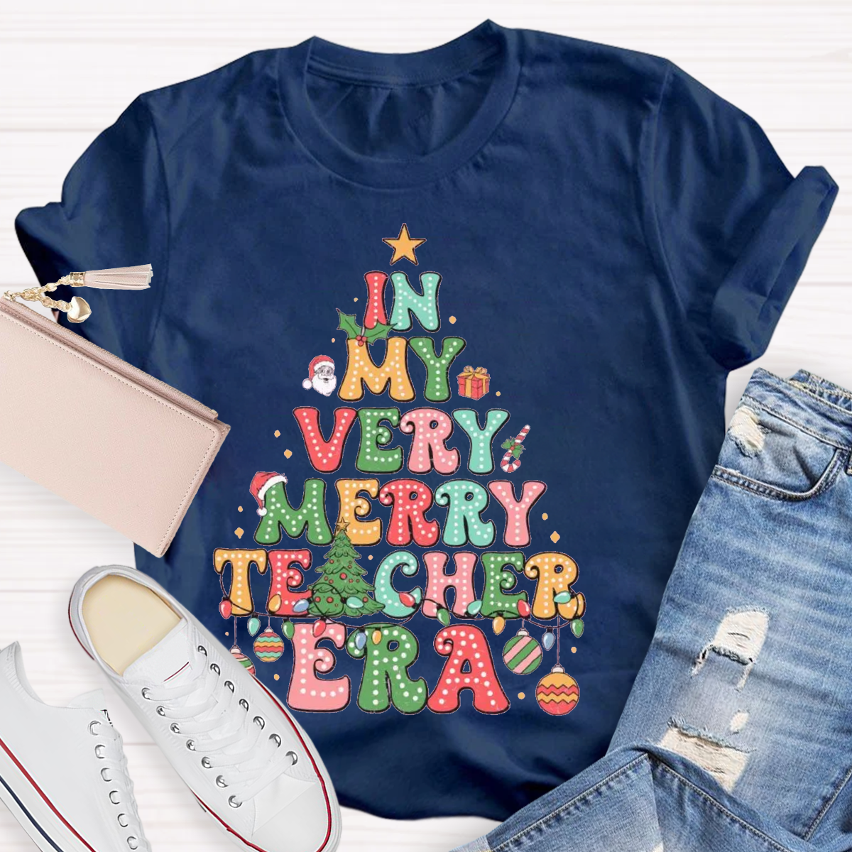 Christmas In My Very Merry Teacher Era T-Shirt