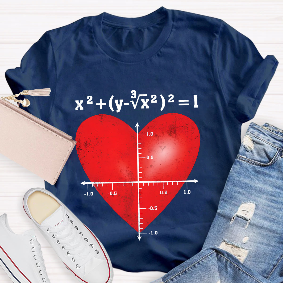 Heart Equation Math Teacher T-Shirt