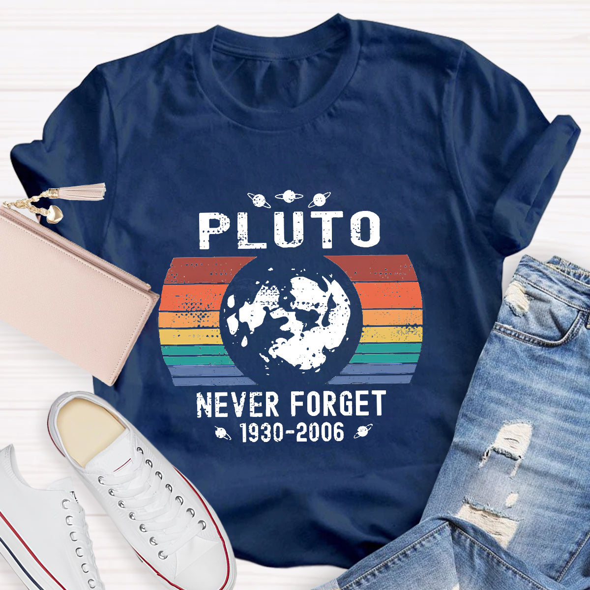 Pluto Never Forget Teacher T-Shirt