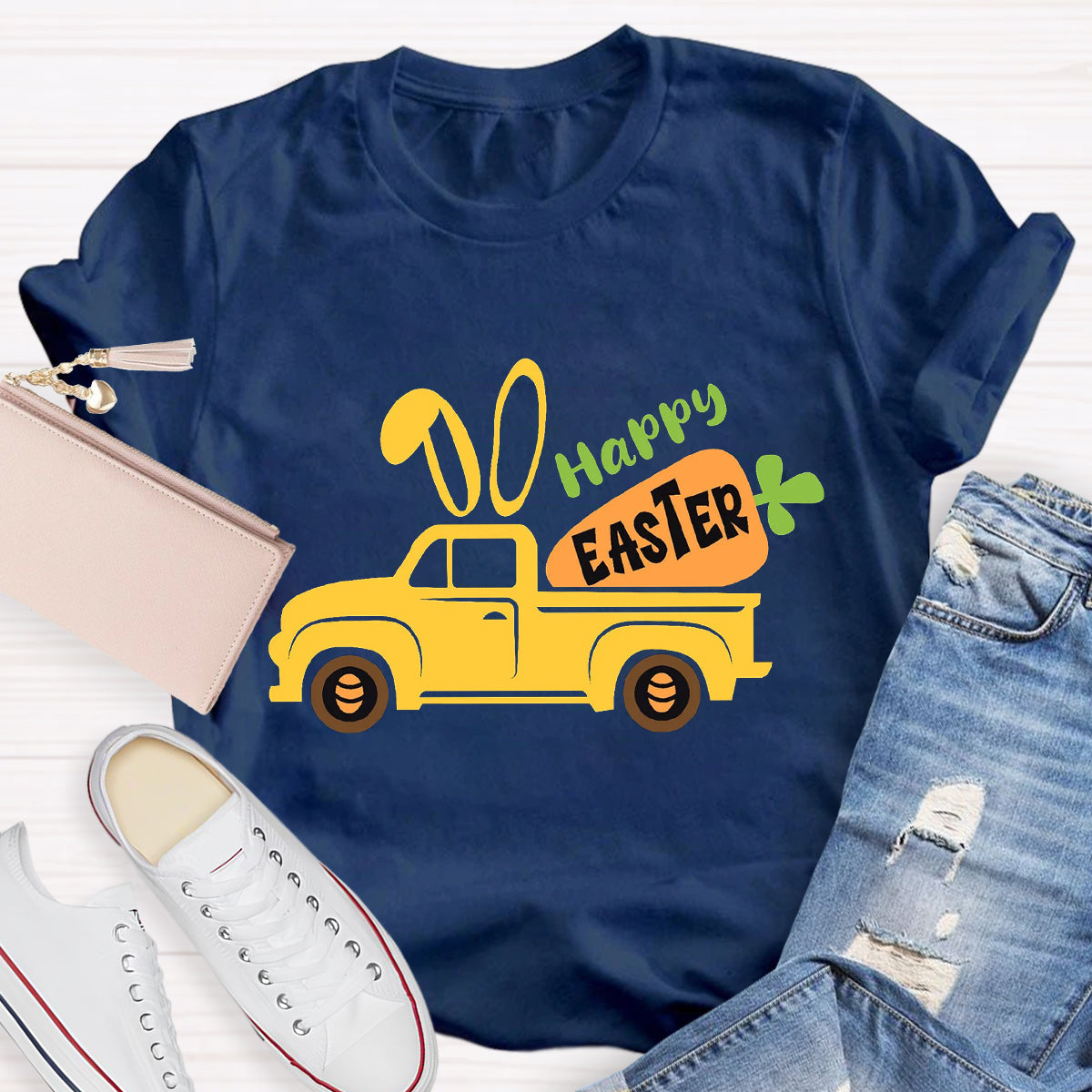 Happy Easter Vintage Truck T-Shirt