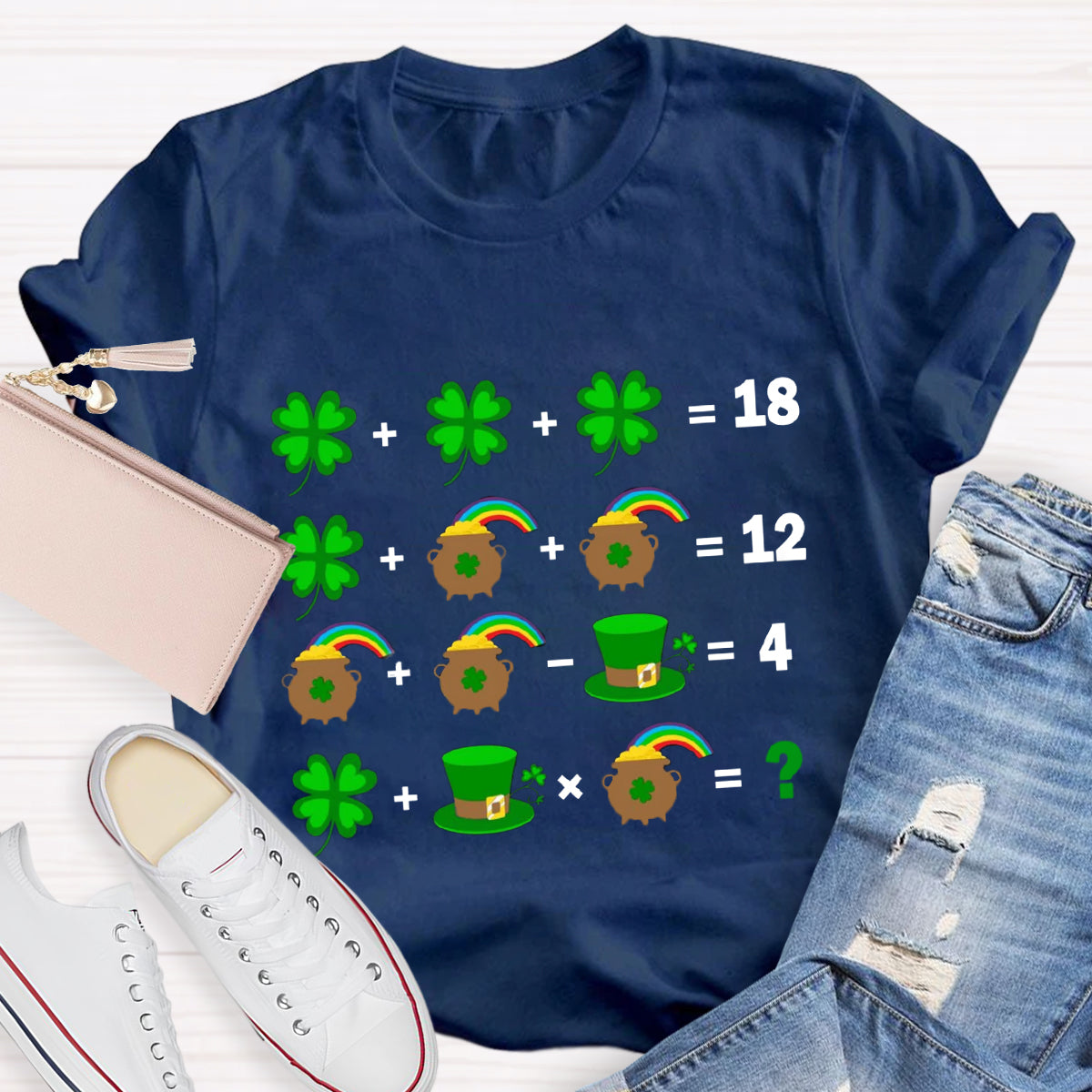 Math Teacher St Patrick's Day T-Shirt