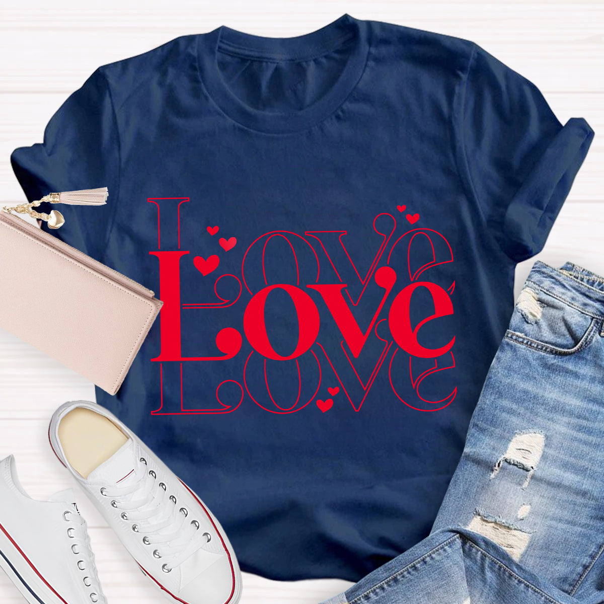 Cute Valentine Heart Teacher T-Shirt