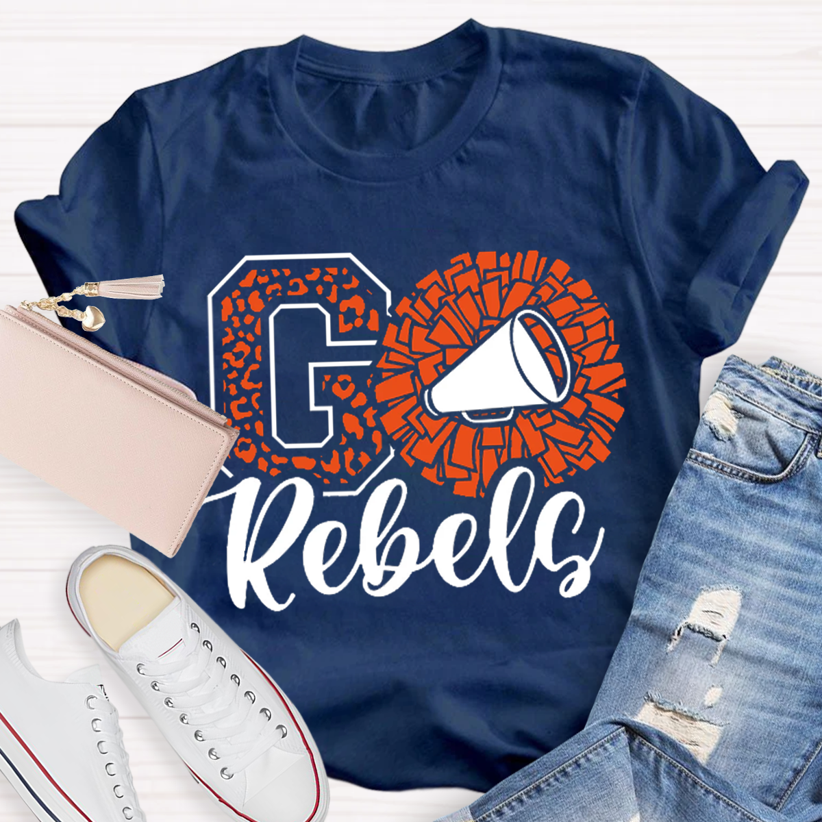 Leopards Rebels Cheer Little Mascot School TeamTeacher T-Shirt