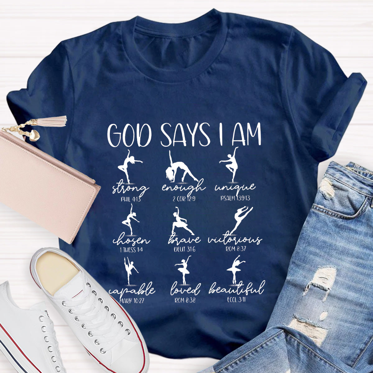 God Says I'm Strong Teacher T-Shirt