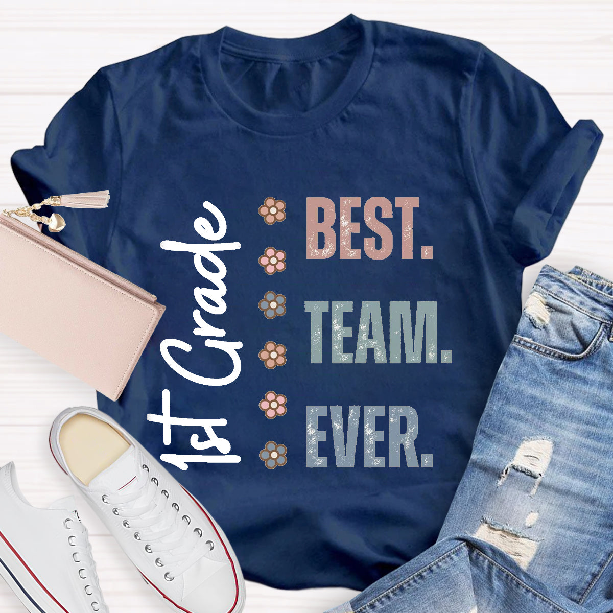 Personalized Grade Best Team Ever Teacher T-Shirt