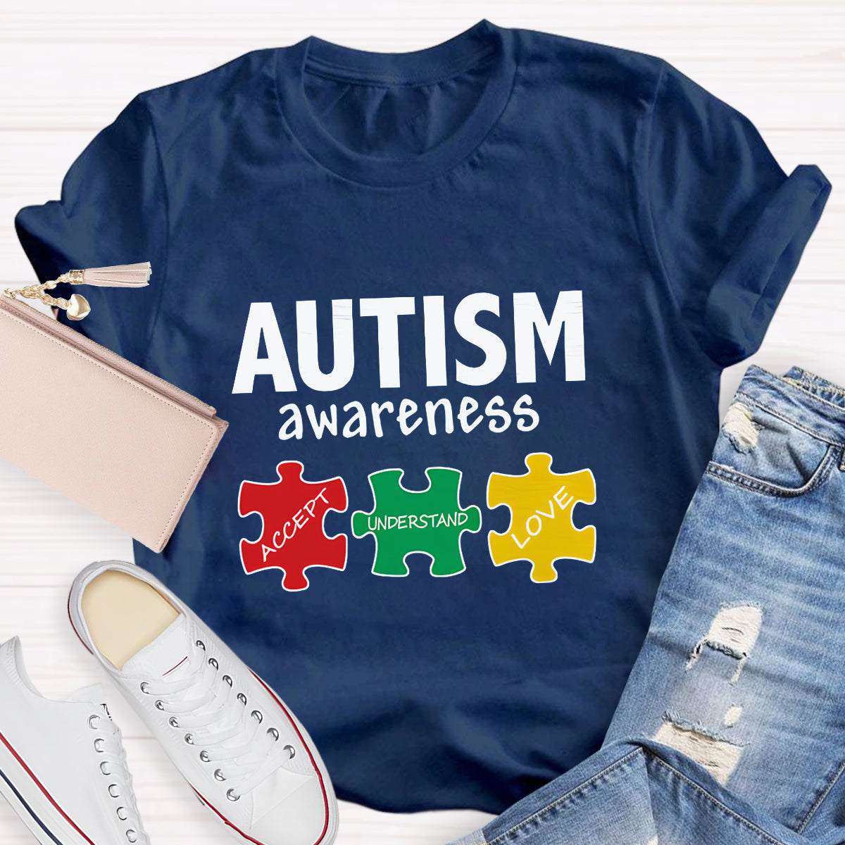 Autism Awareness Support Puzzle T-Shirt