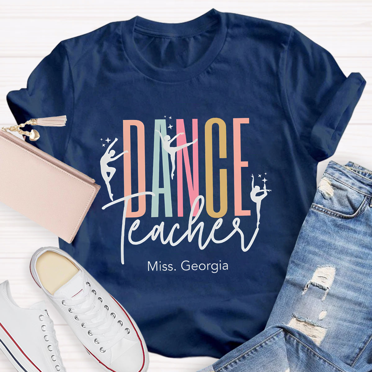 Personalized Name Dance Teacher T-Shirt