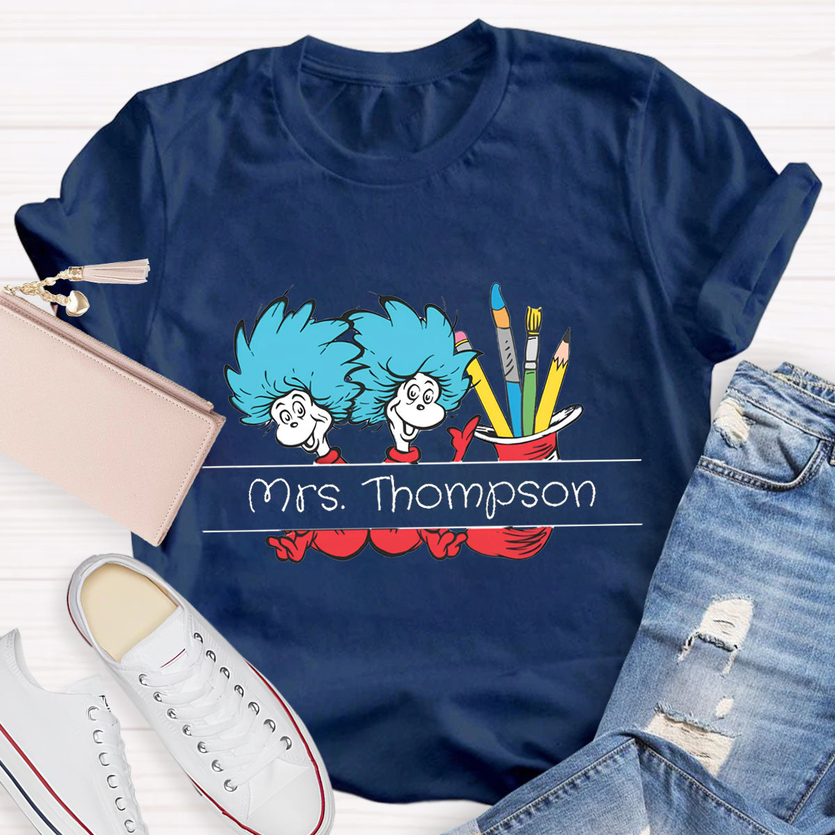 Personalized Name Reading is Magic Teacher T-Shirt