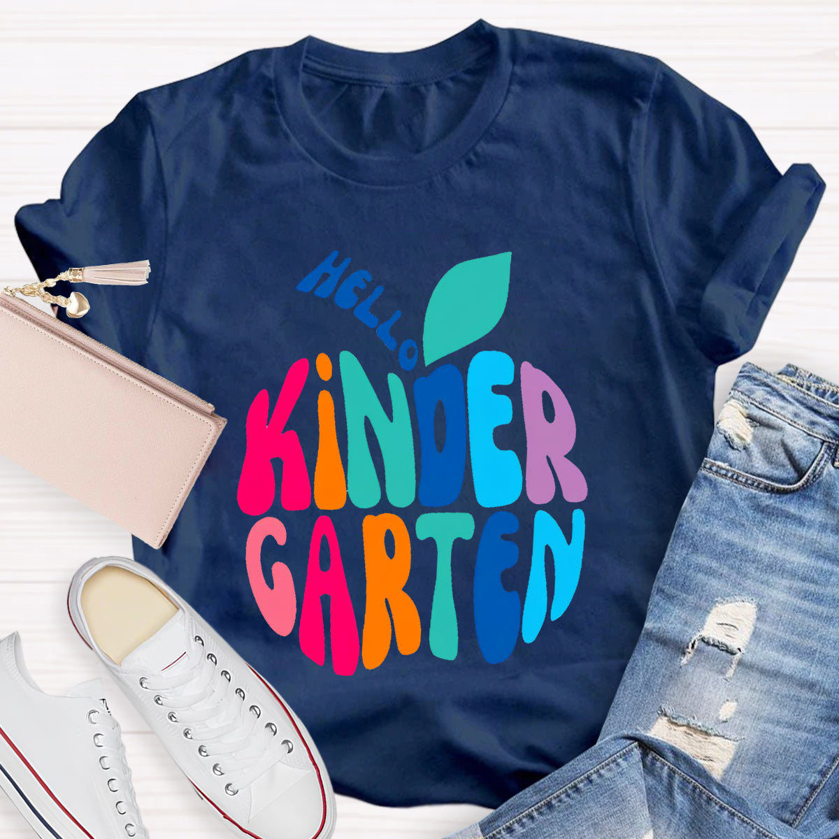 Personalized Grade Hello Kindergarten Teacher T-Shirt