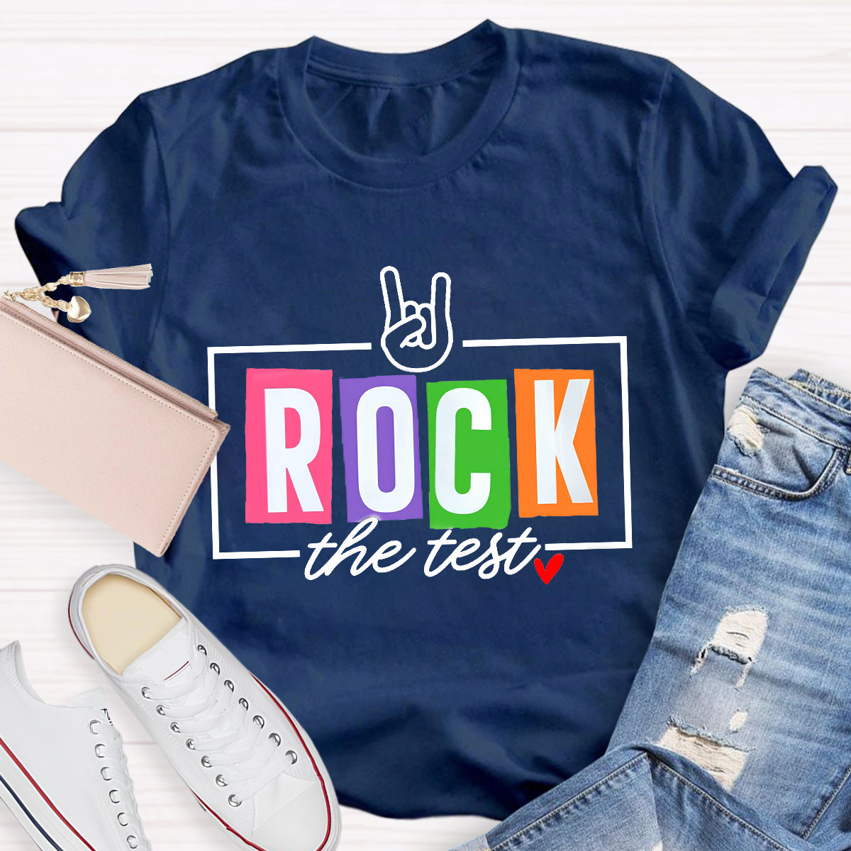 Rock the Test Teacher T-Shirt