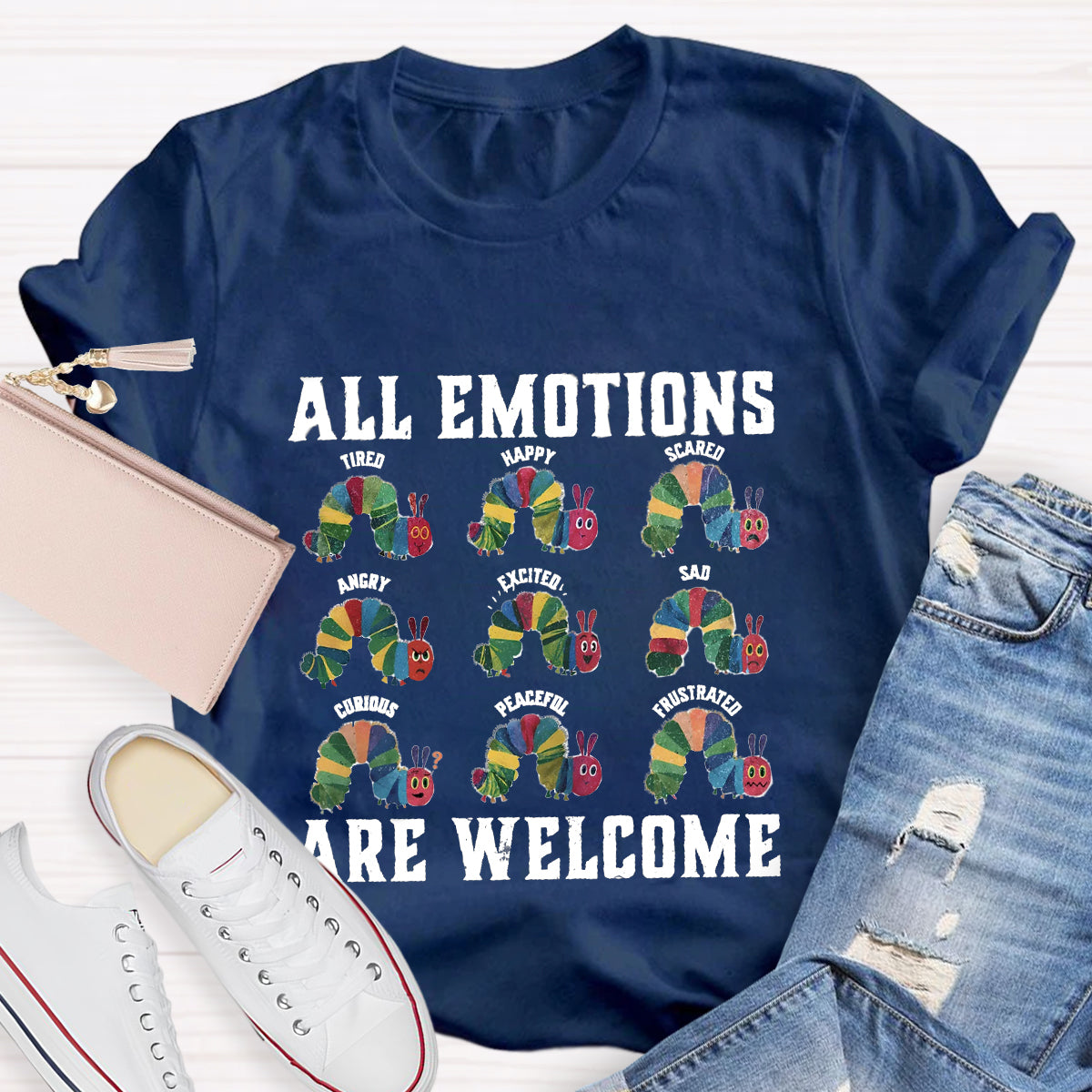 All Emotion Are Welcome Caterpillar T-Shirt