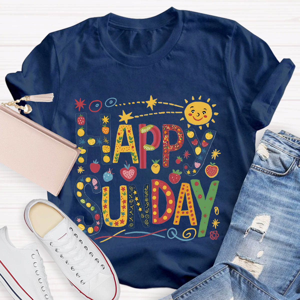 Happy Sunday Floral T-Shirt