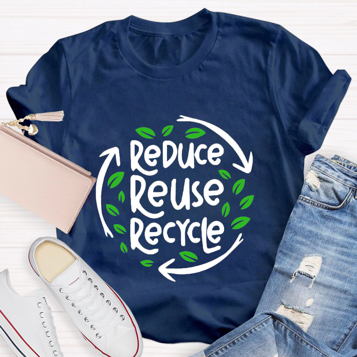 Reduce Reuse Recycle Earth Day T-Shirt