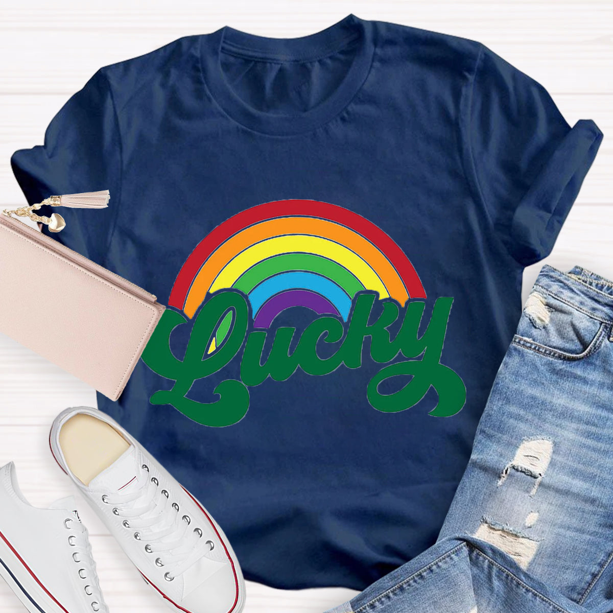 Lucky Rainbow Teacher T-Shirt