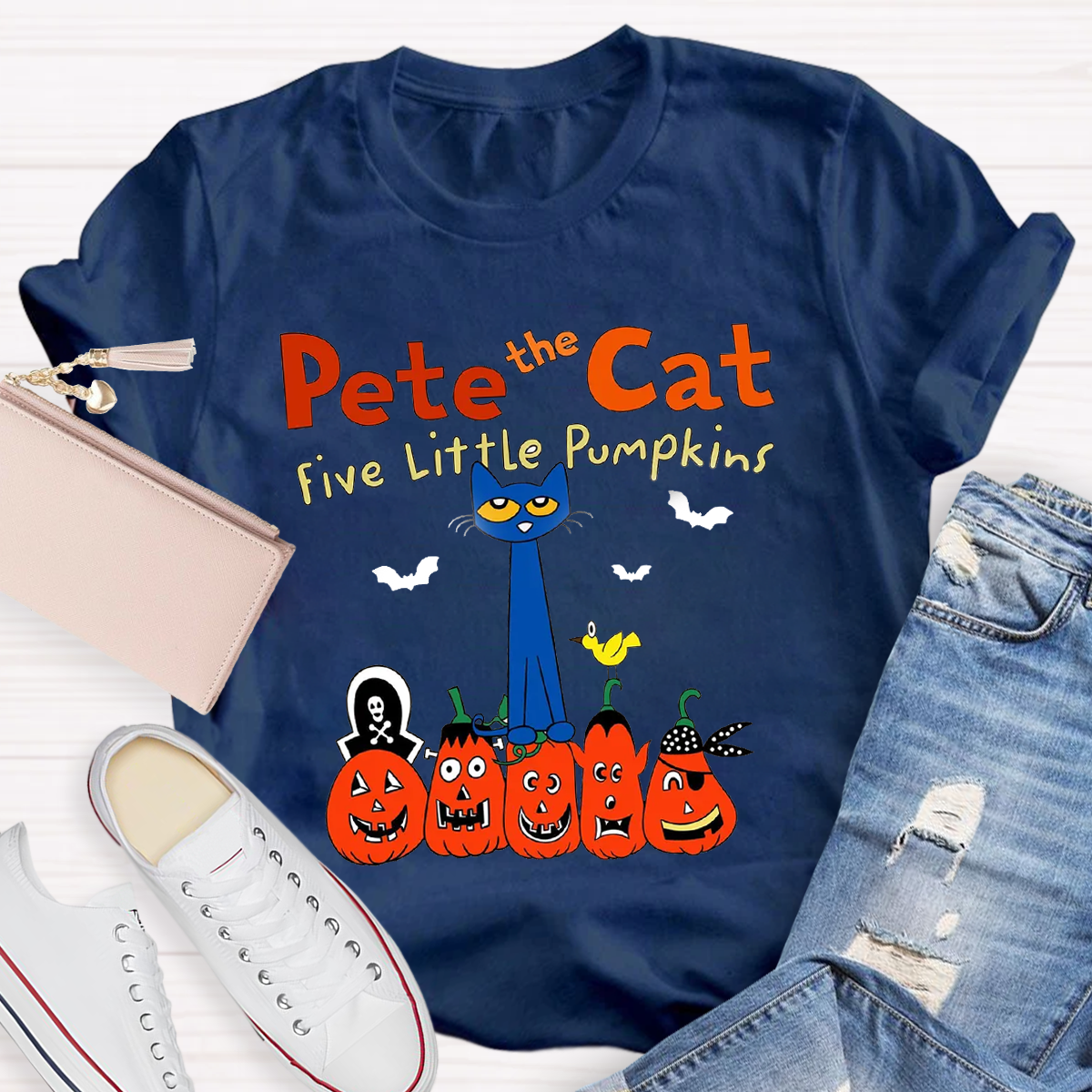 Pete The Cat Five Little Pumpkin T-Shirt