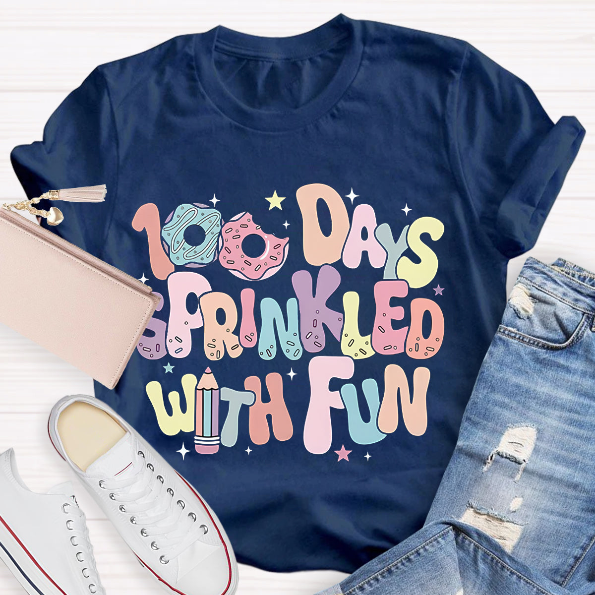 100 Days Sprinkled With Fun Teacher T-Shirt