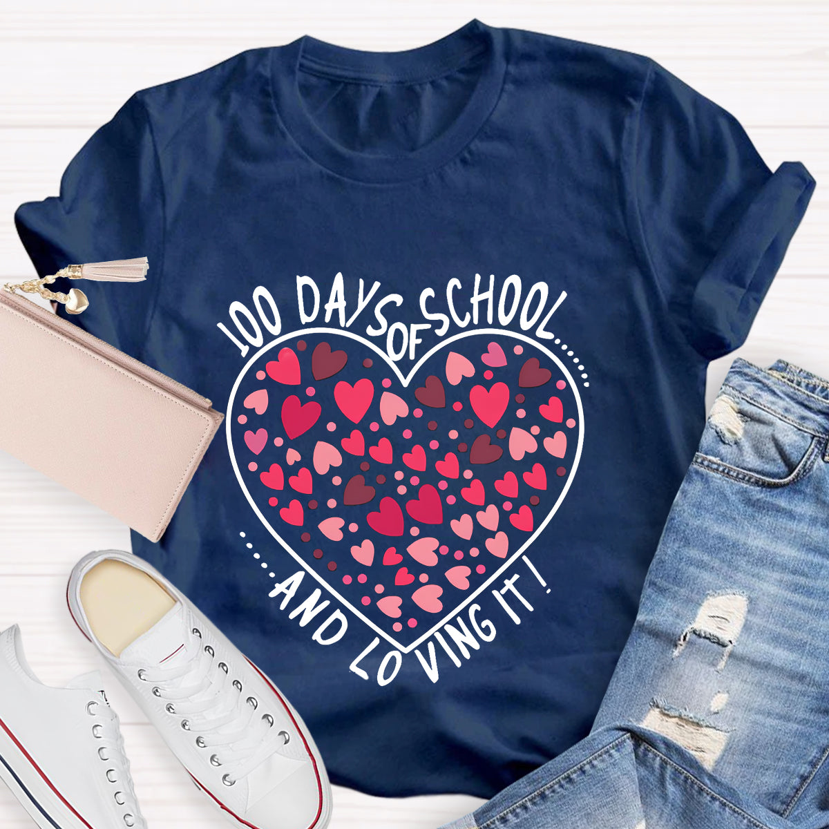 100 Days Of School And Loving It Teacher T-Shirt