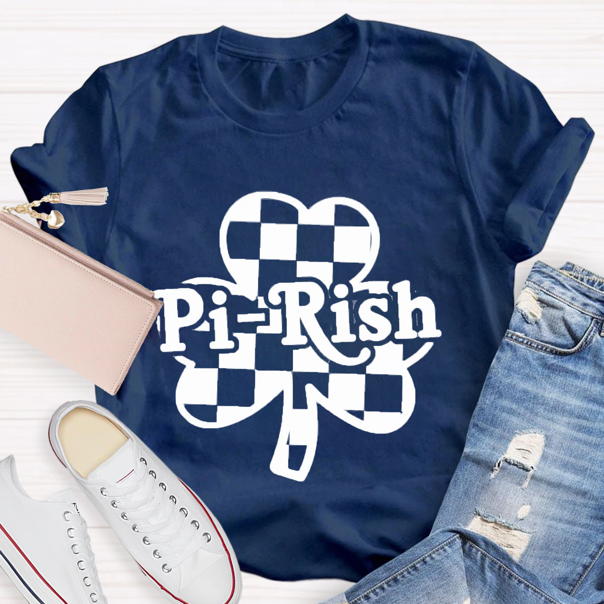 Pi-rish St. Patricks Day  Math Teacher  T-Shirt