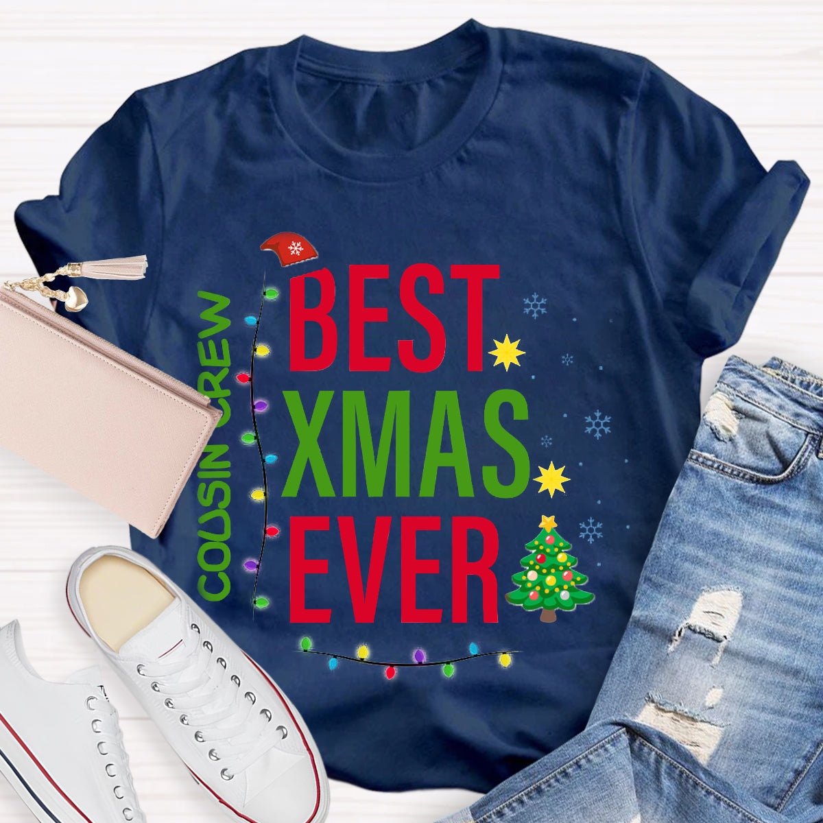 Personalized Team Name Best Xmas Ever T-Shirt