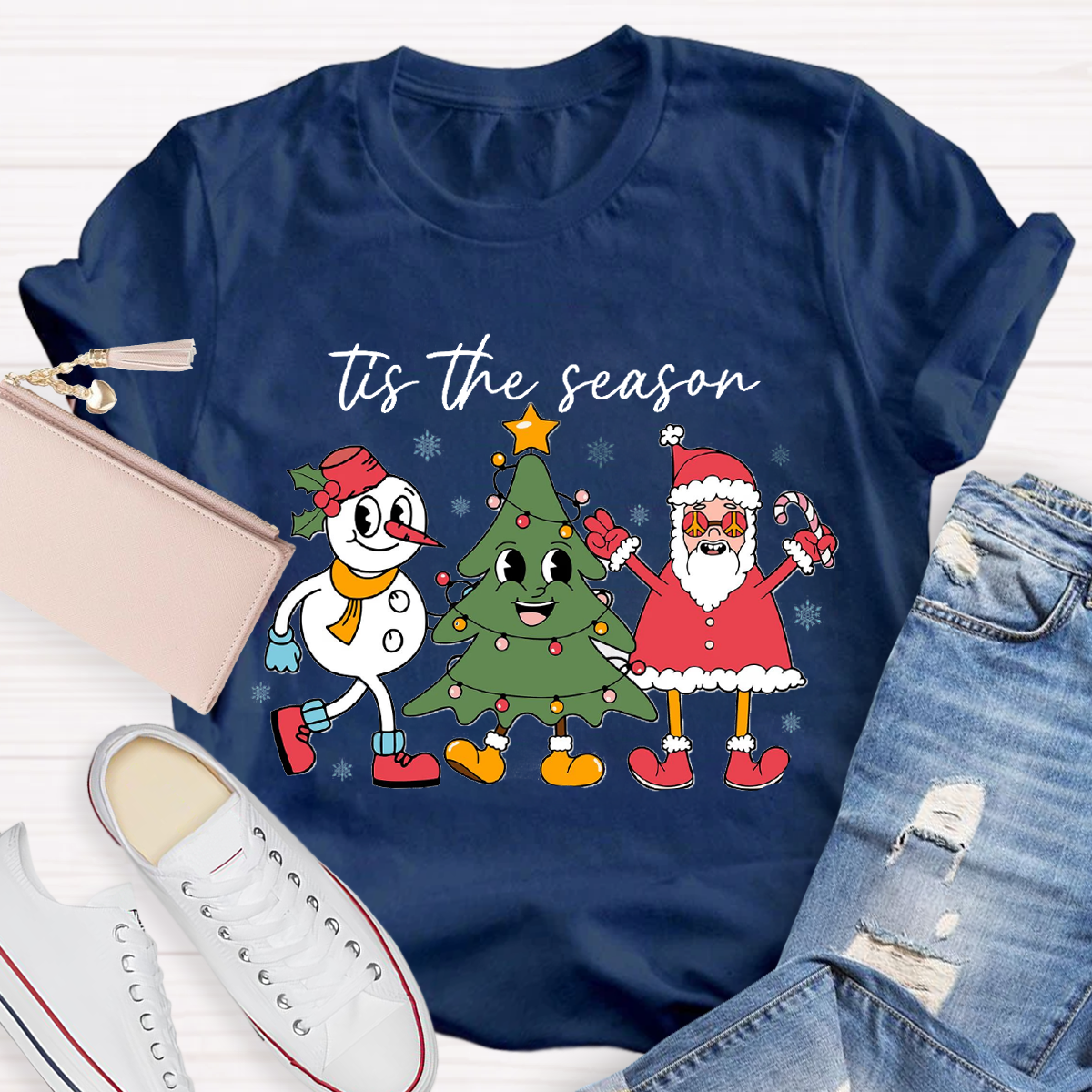 Tis the Season Santa Claus Teacher T-Shirt