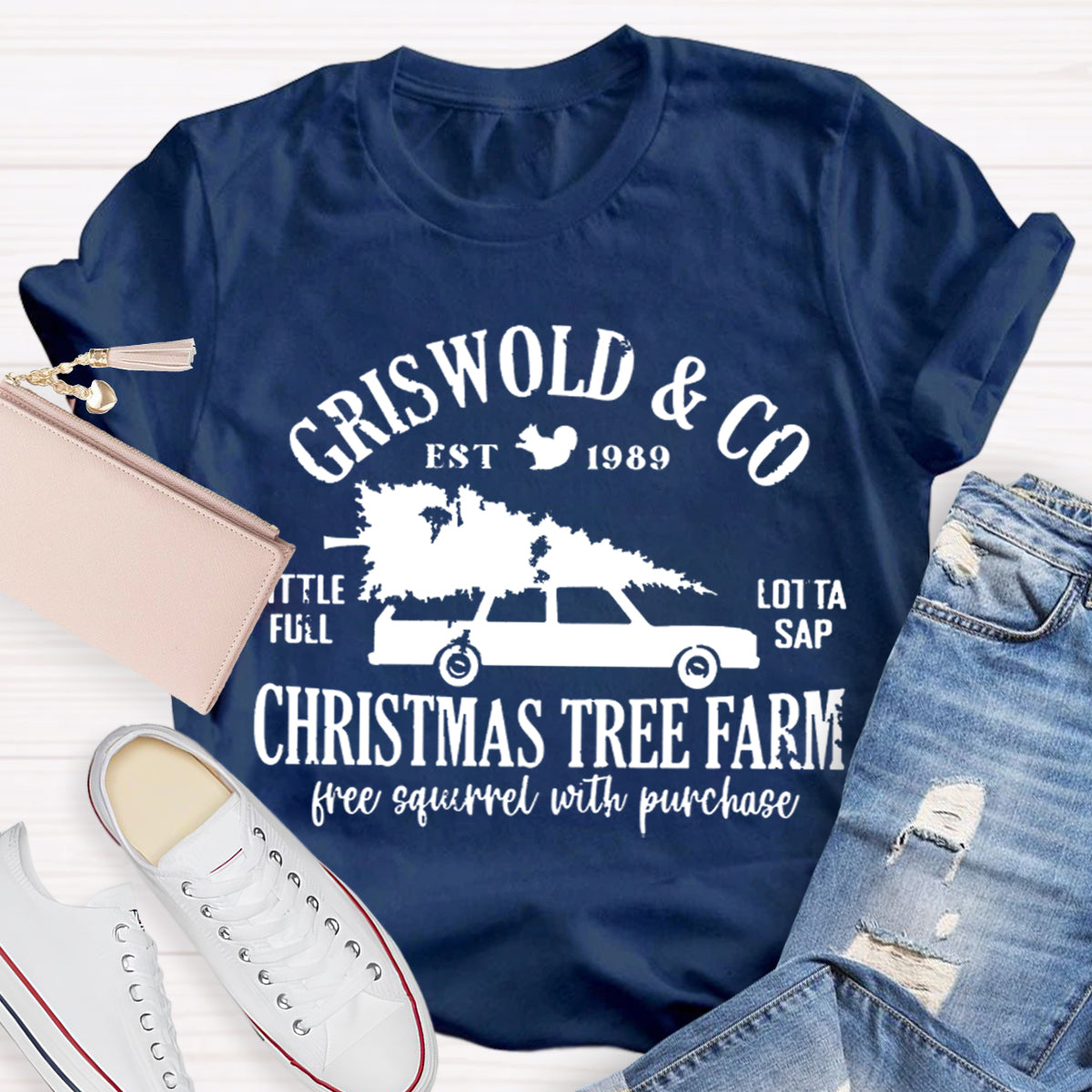 Retro Griswold Christmas Tree Teacher T-Shirt