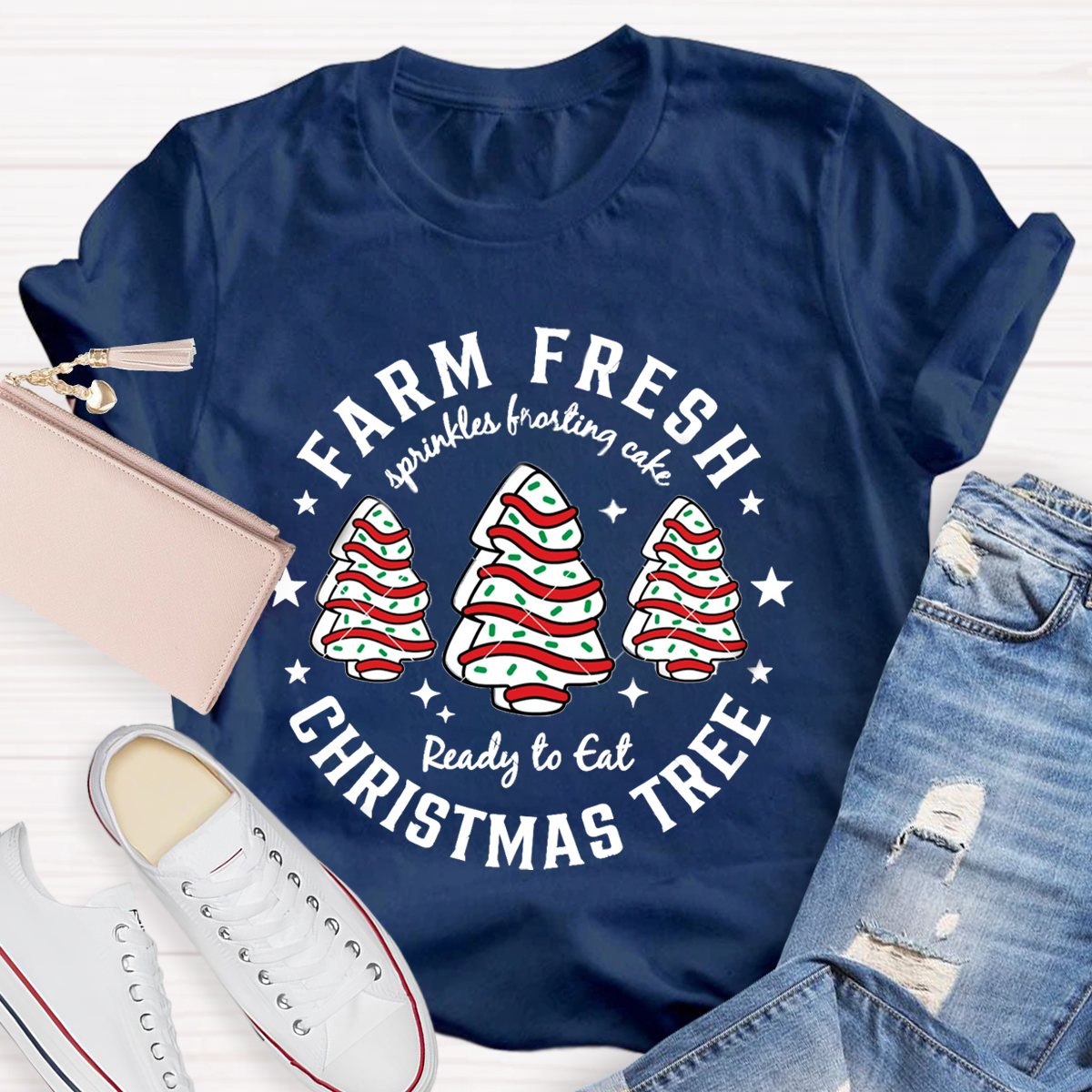 Farm Fresh Christmas Tree Teacher T-Shirt