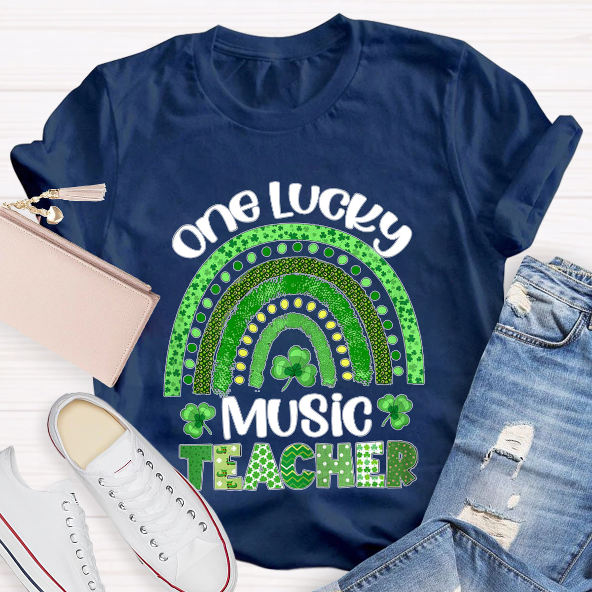 Personalized Subject One Lucky Music Teacher T-Shirt