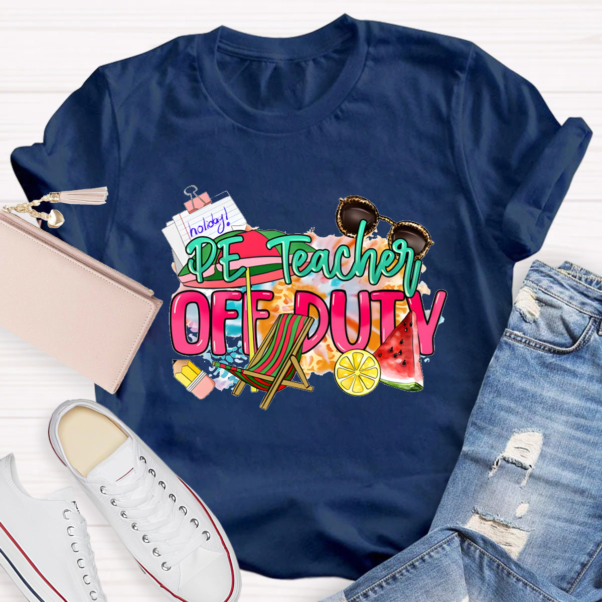 Personalized Subjects Teacher Off Duty T-Shirt