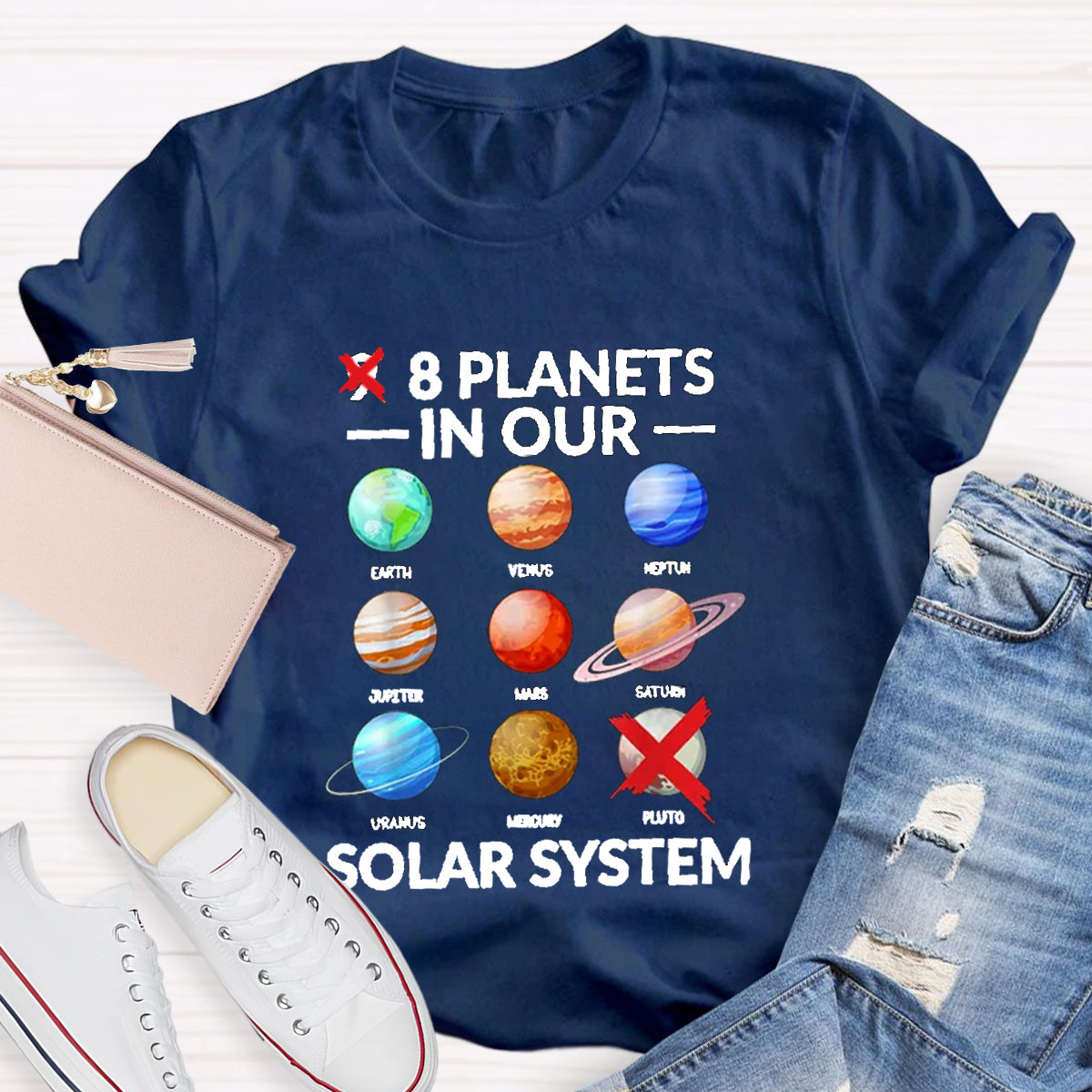 8 Planets In Our Solar System T-Shirt