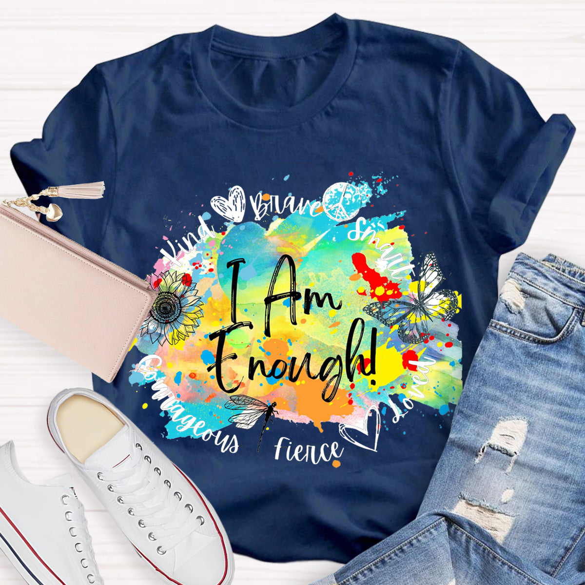 I Am Enough Mental Health Matters Teacher T-Shirt