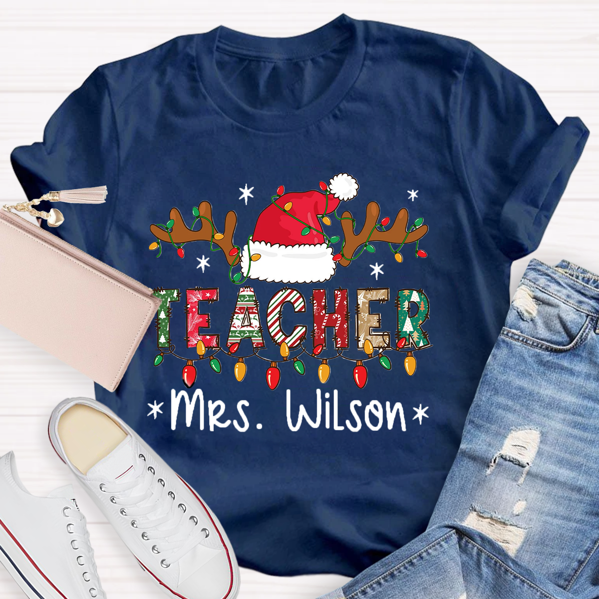 Personalized Name Teacher Light T-Shirt