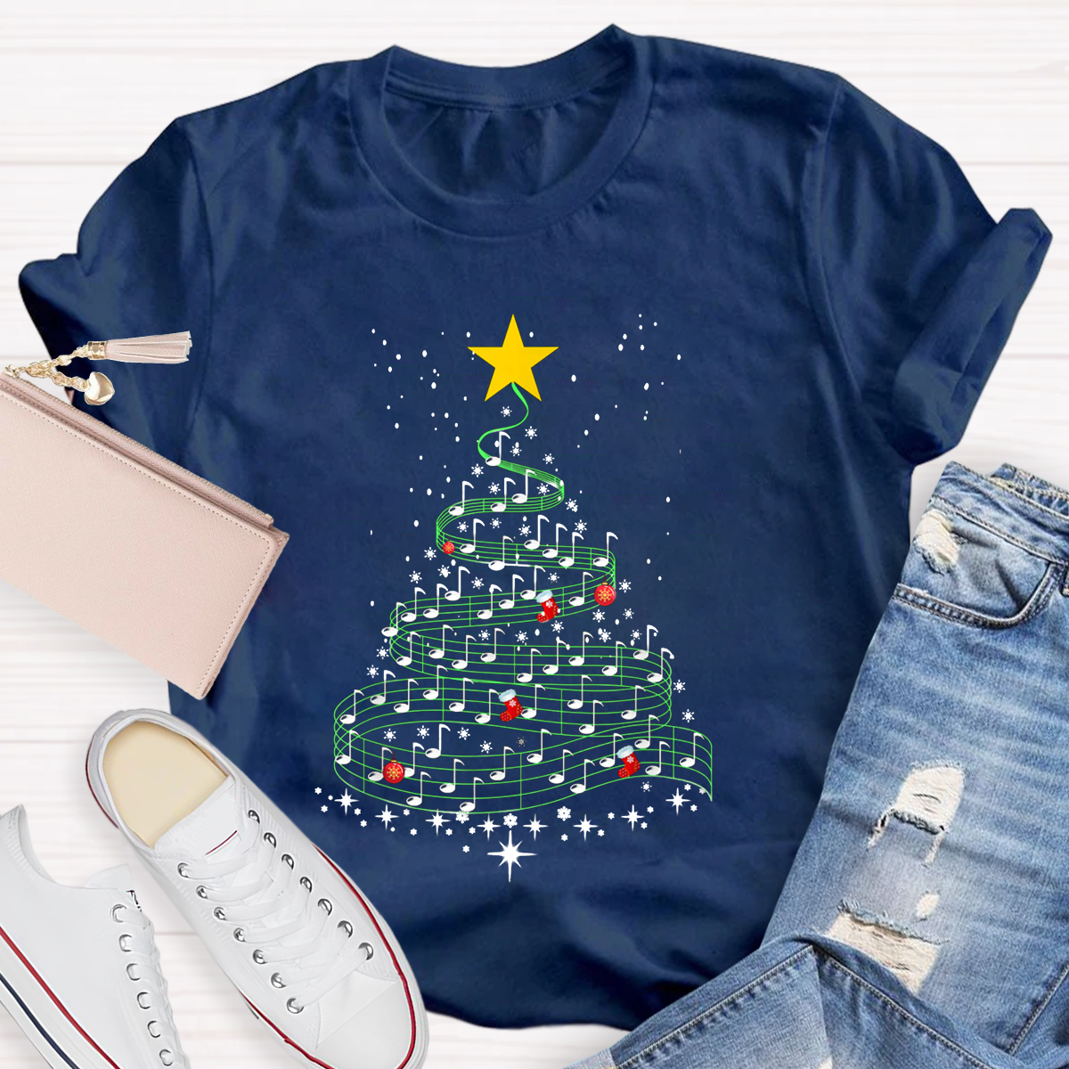 Christmas Tree Music Teacher T-Shirt