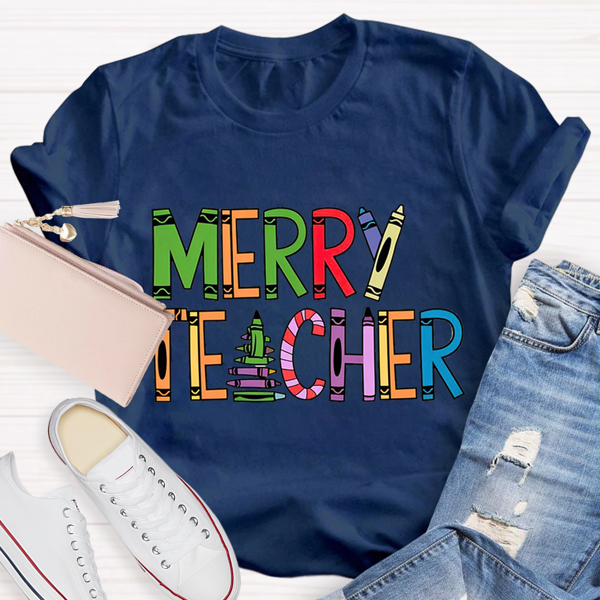 Cute Merry Christmas Teacher T-Shirt