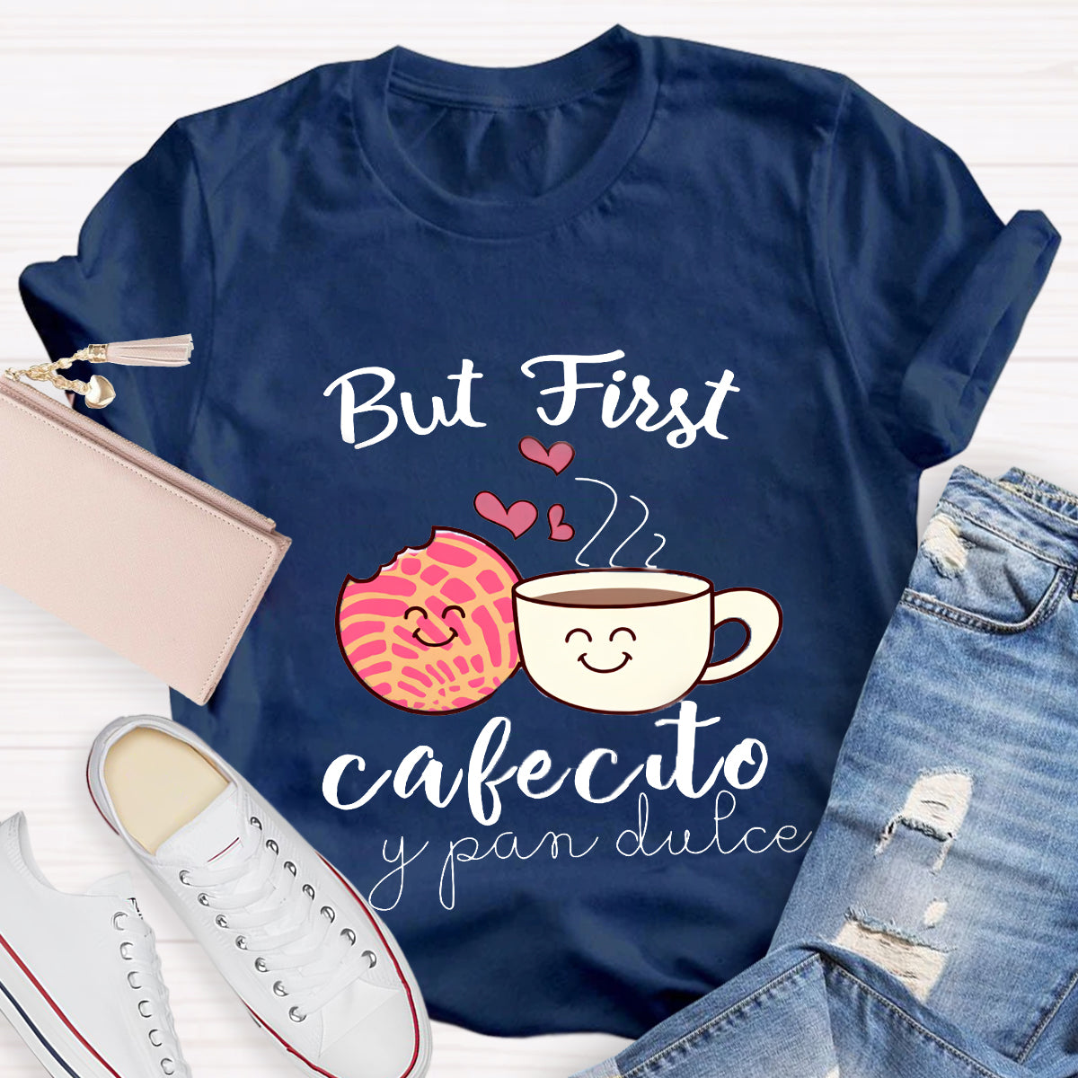 But First Cafecito Y Pan Dulce Spanish T-Shirt