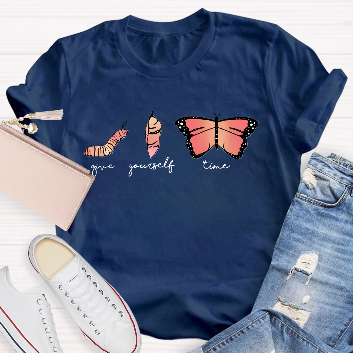 Give Yourself Time Become Butterfly T-Shirt