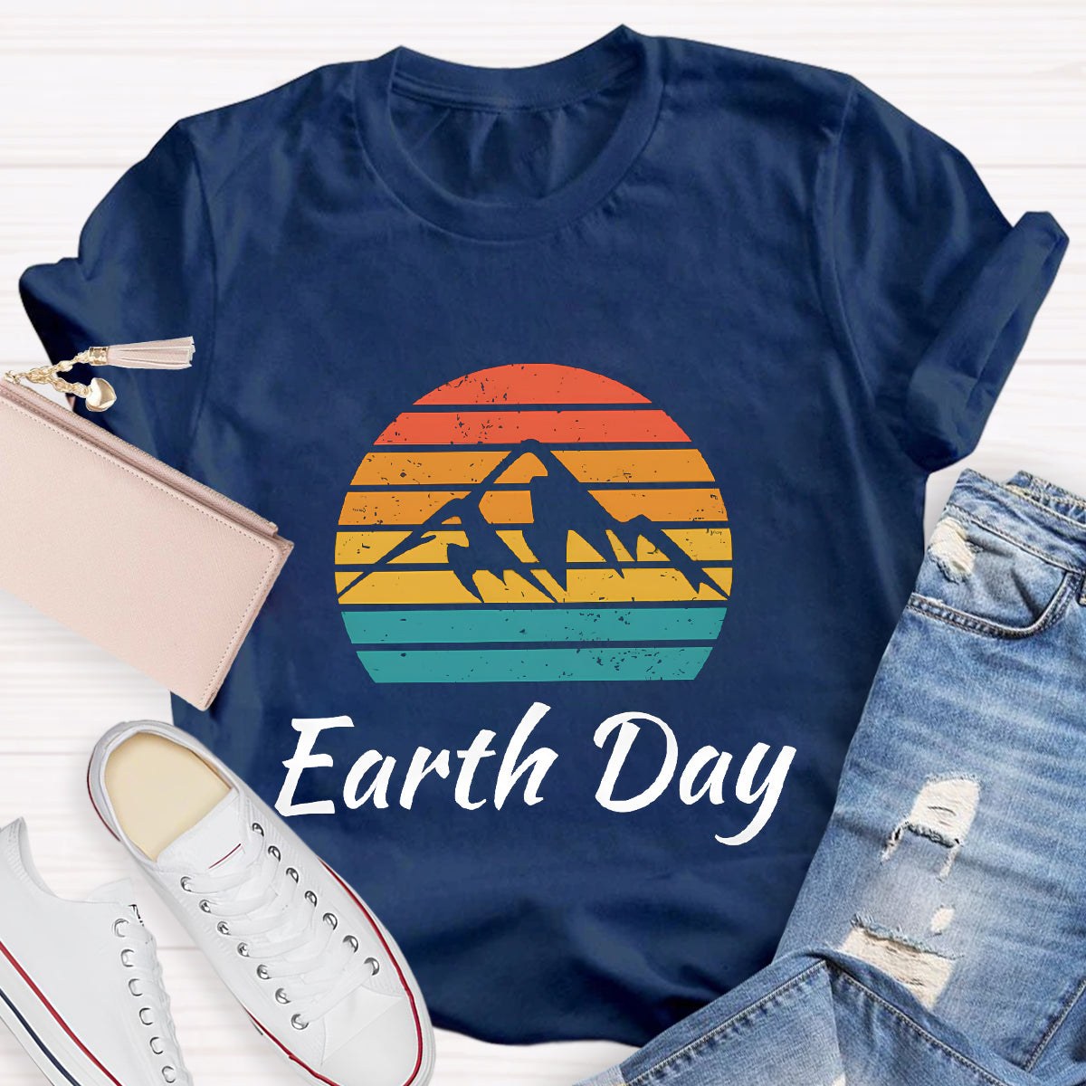 Earth Day Retro Prints T-Shirt