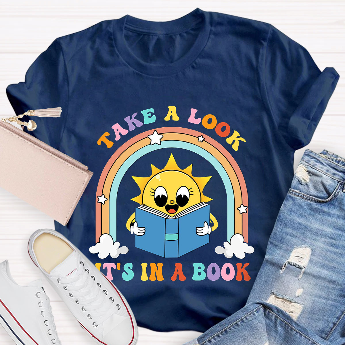 Take A Look It's In A Book Teacher T-Shirt